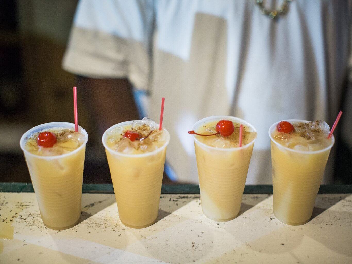 Painkiller cocktail, Soggy Dollar Bar, Jost Van Dyke