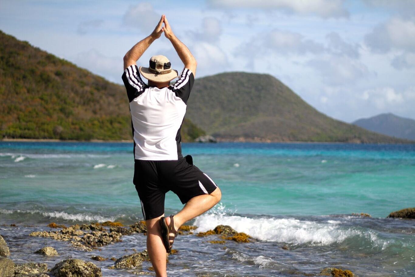 Beach yoga, St. John